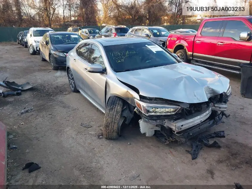 19UUB3F50JA003283 2018 Acura Tlx Tech Pkg