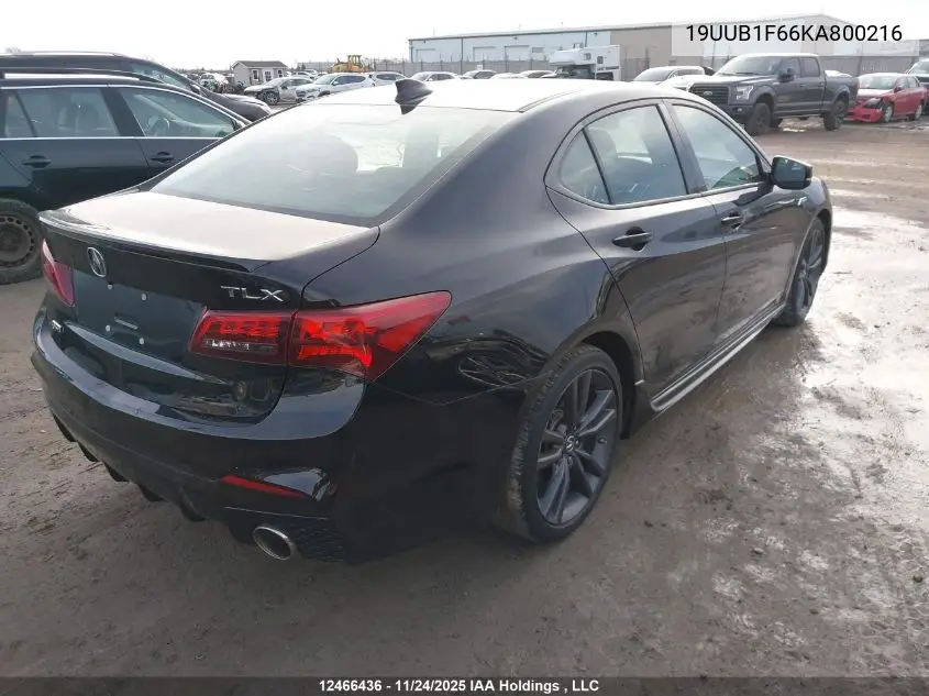 19UUB1F66KA800216 2019 Acura Tlx Tech A-Spec