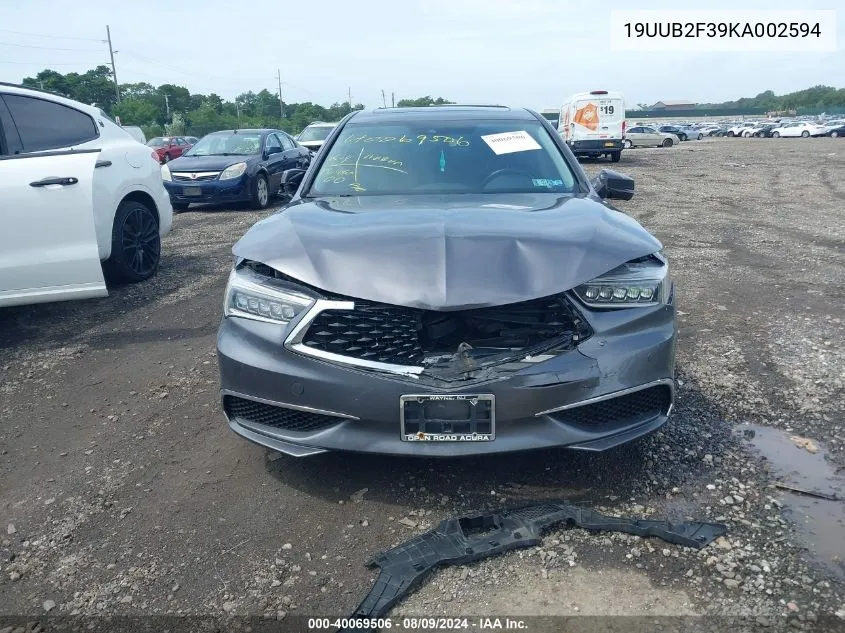 19UUB2F39KA002594 2019 Acura Tlx Standard