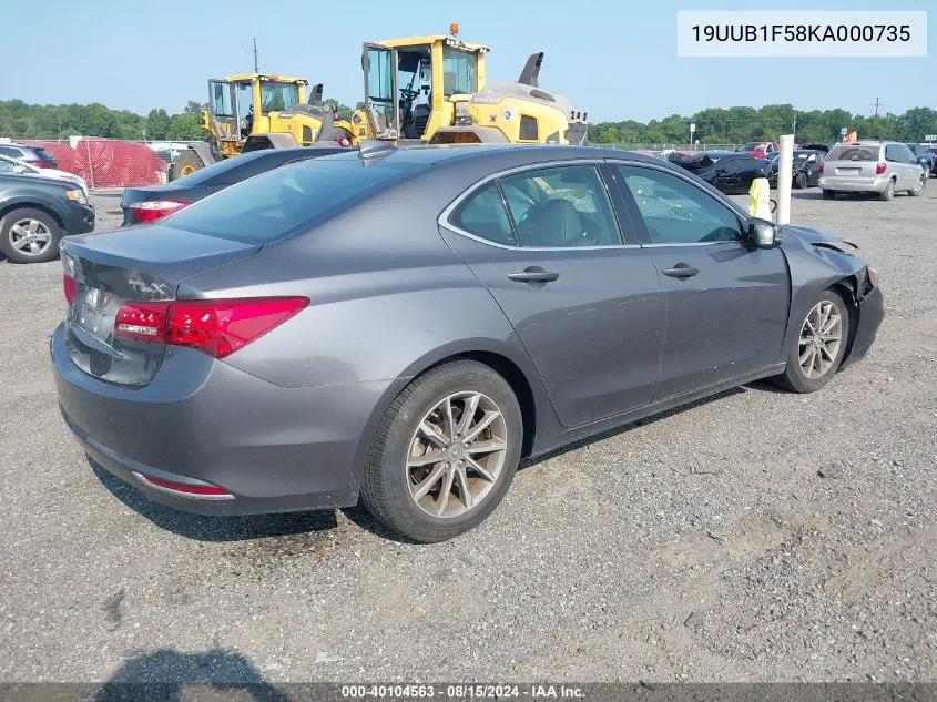 19UUB1F58KA000735 2019 Acura Tlx Tech Pkg