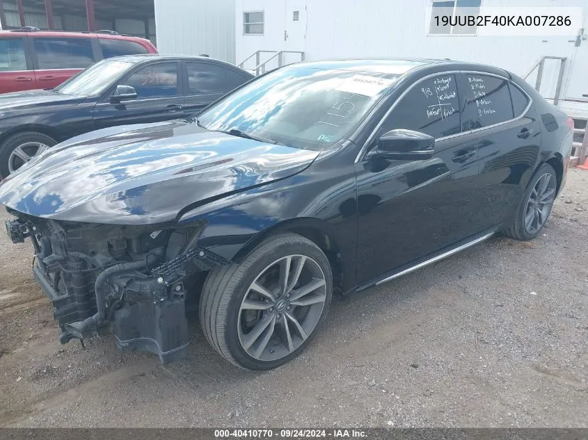 19UUB2F40KA007286 2019 Acura Tlx Tech Pkg