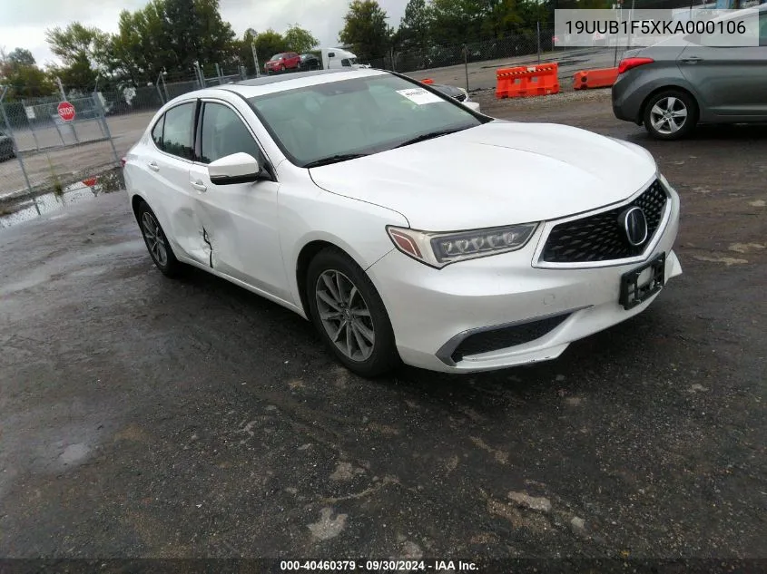 19UUB1F5XKA000106 2019 Acura Tlx Tech Pkg