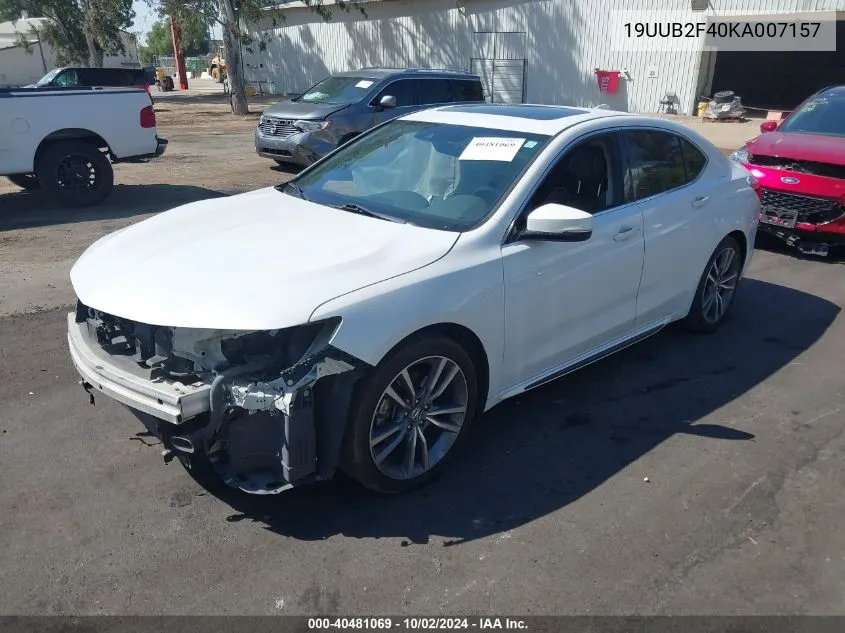 19UUB2F40KA007157 2019 Acura Tlx Tech Pkg