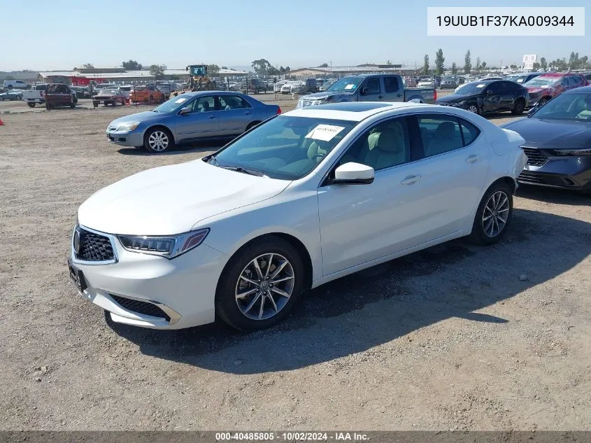 19UUB1F37KA009344 2019 Acura Tlx Standard