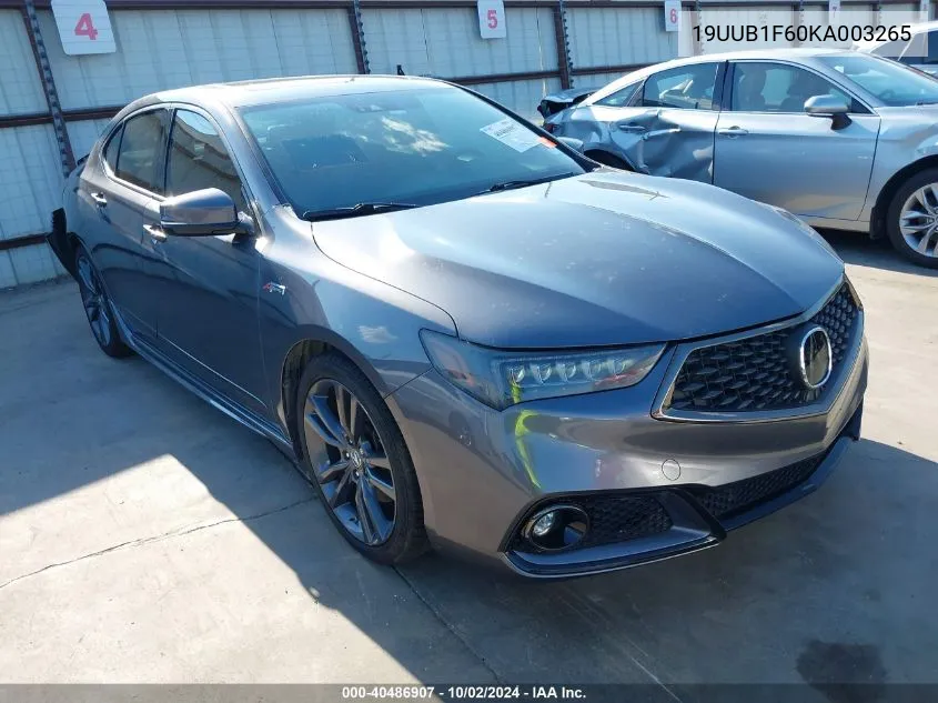 19UUB1F60KA003265 2019 Acura Tlx Tech A-Spec Pkgs