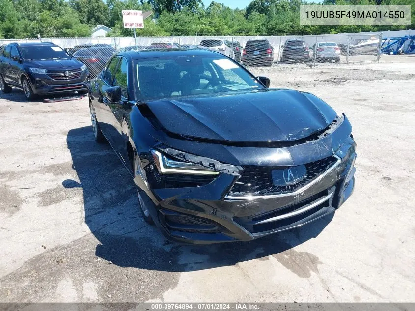 19UUB5F49MA014550 2021 Acura Tlx Technology Package