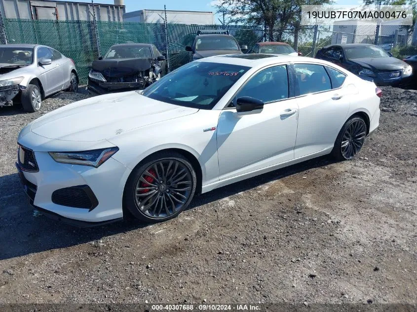 19UUB7F07MA000476 2021 Acura Tlx Type S