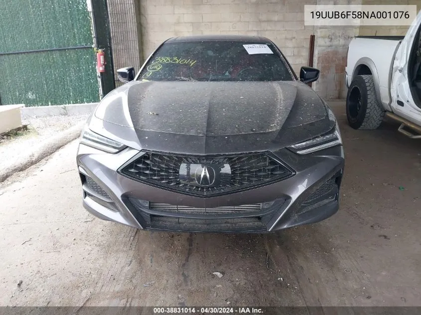 19UUB6F58NA001076 2022 Acura Tlx A-Spec Package