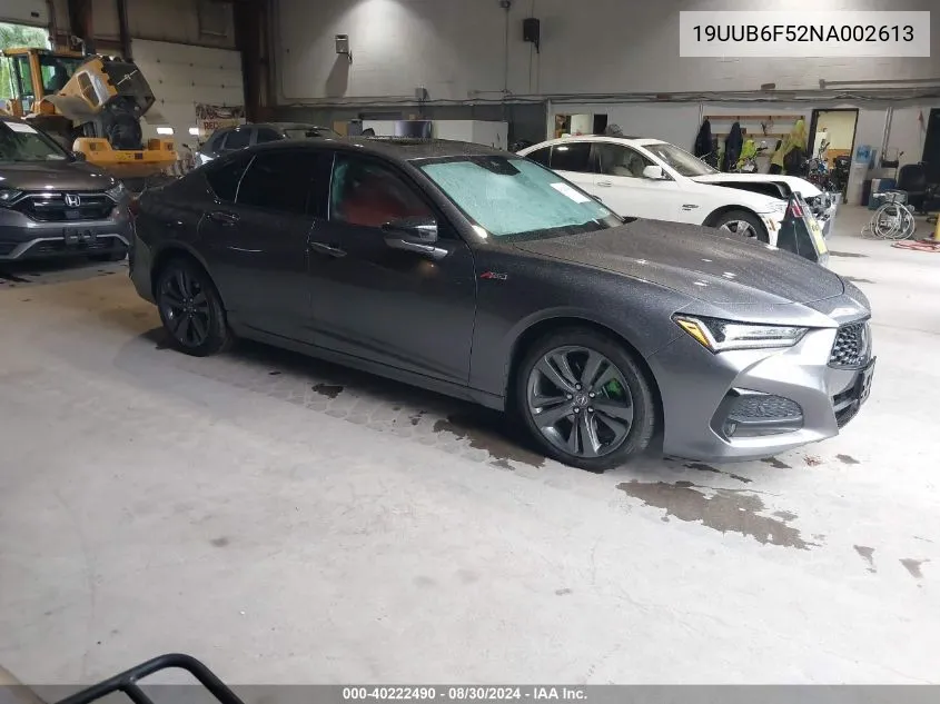 19UUB6F52NA002613 2022 Acura Tlx A-Spec Package