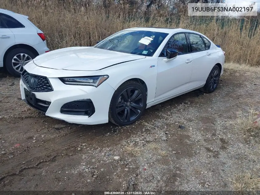 19UUB6F53NA002197 2022 Acura Tlx A-Spec Package