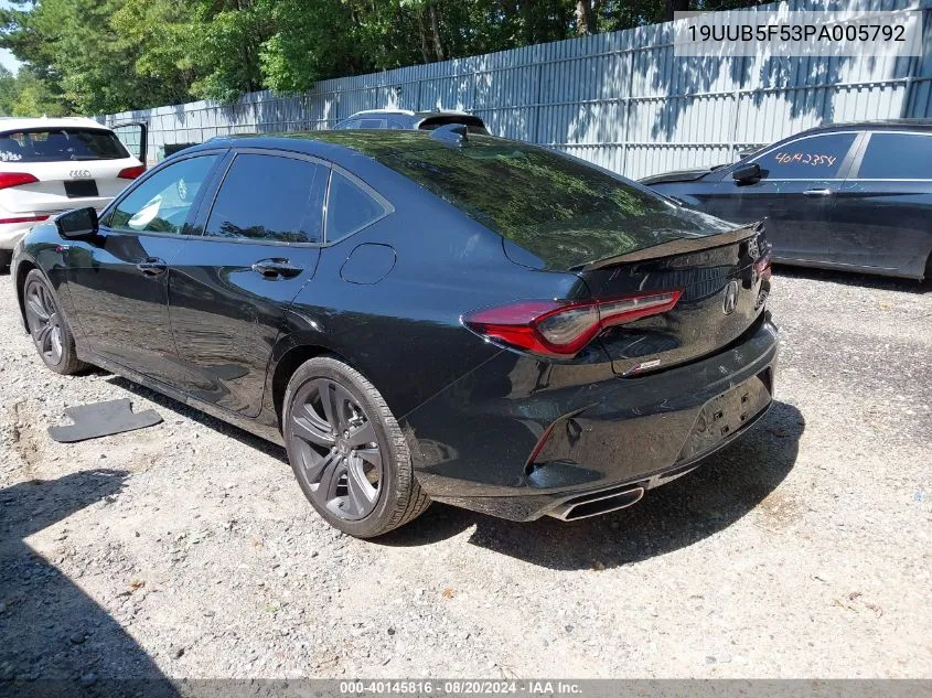 19UUB5F53PA005792 2023 Acura Tlx Tech A