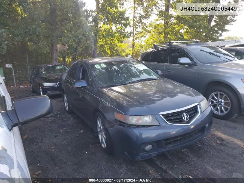 2004 Acura Tsx VIN: JH4CL96824C005449 Lot: 40333027