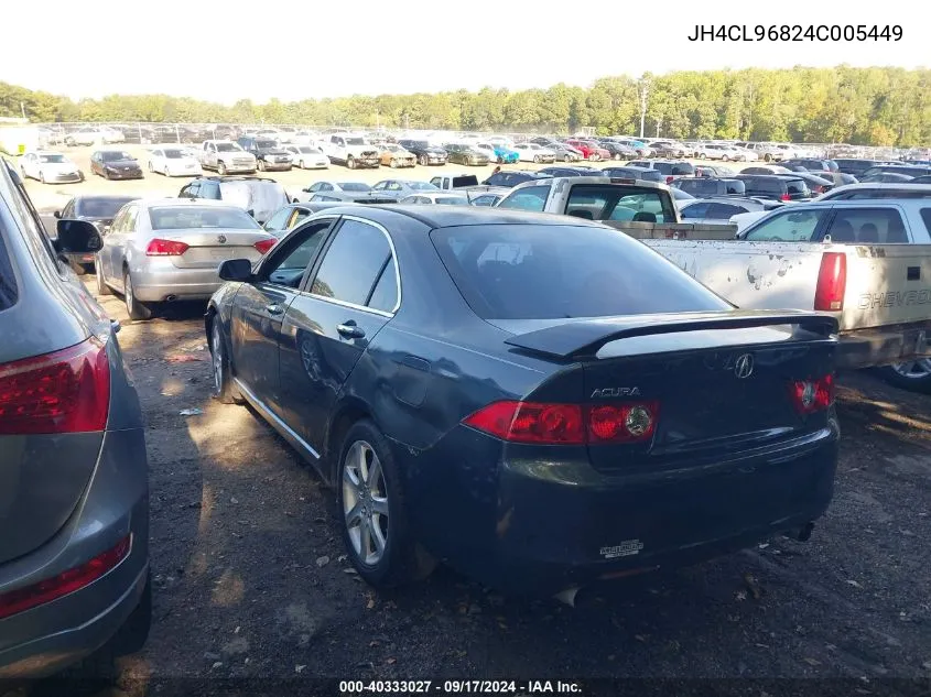 2004 Acura Tsx VIN: JH4CL96824C005449 Lot: 40333027