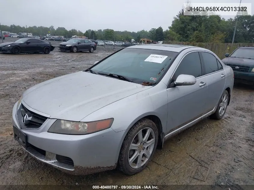 2004 Acura Tsx VIN: JH4CL968X4C013332 Lot: 40480797