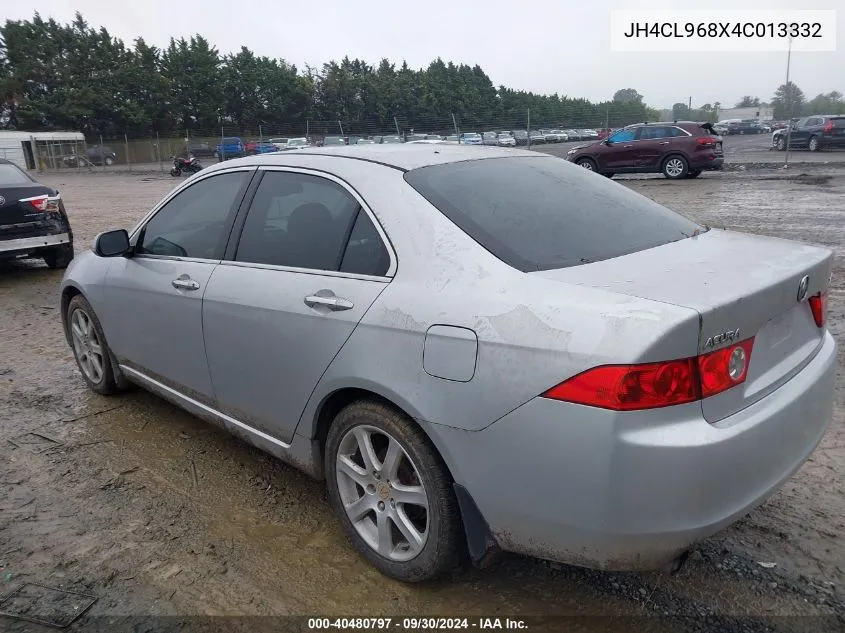 2004 Acura Tsx VIN: JH4CL968X4C013332 Lot: 40480797