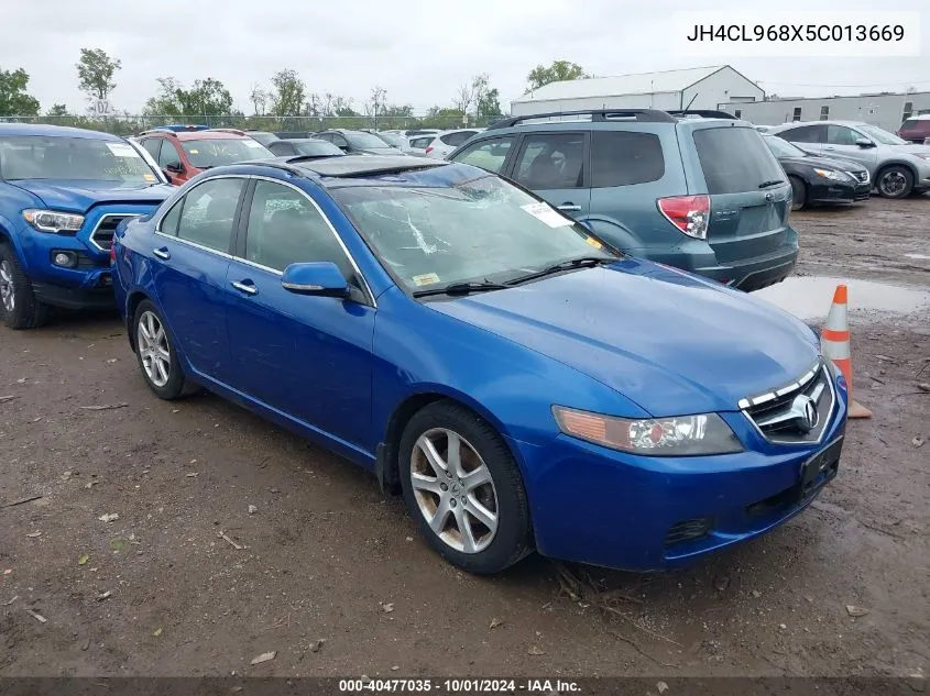 2005 Acura Tsx VIN: JH4CL968X5C013669 Lot: 40477035