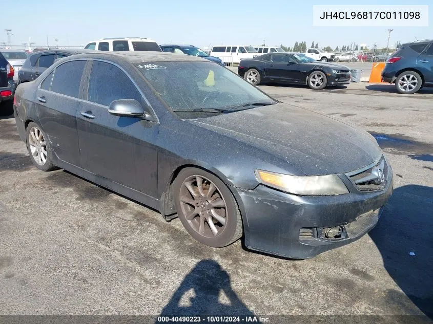 2007 Acura Tsx VIN: JH4CL96817C011098 Lot: 40490223