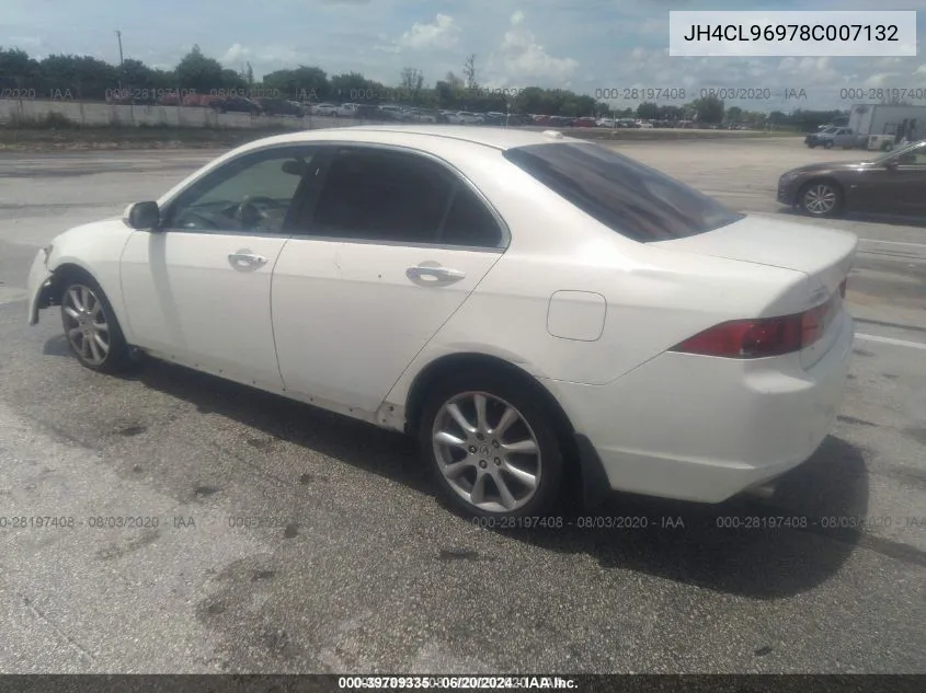 2008 Acura Tsx VIN: JH4CL96978C007132 Lot: 39709335