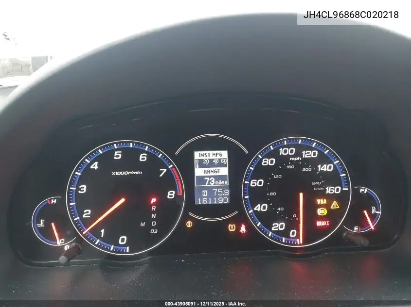 JH4CL96868C020218 2008 Acura Tsx