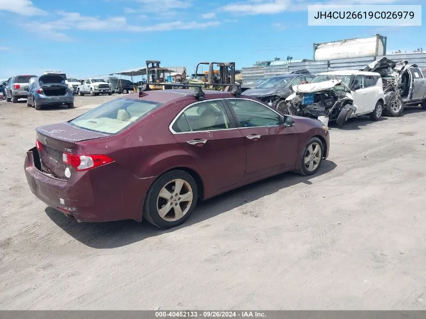 2009 Acura Tsx VIN: JH4CU26619C026979 Lot: 40452133