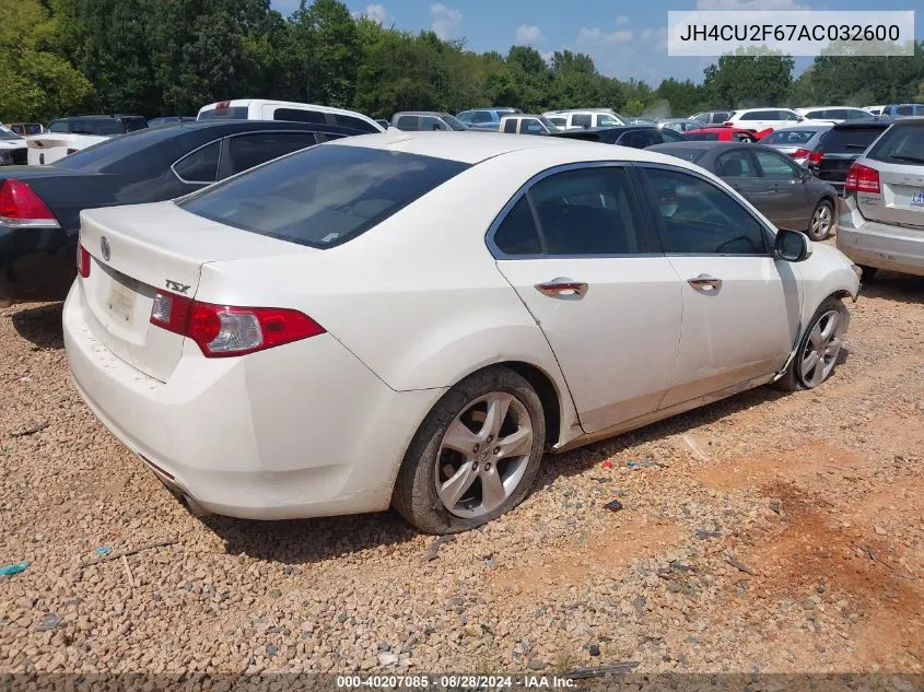 JH4CU2F67AC032600 2010 Acura Tsx 2.4