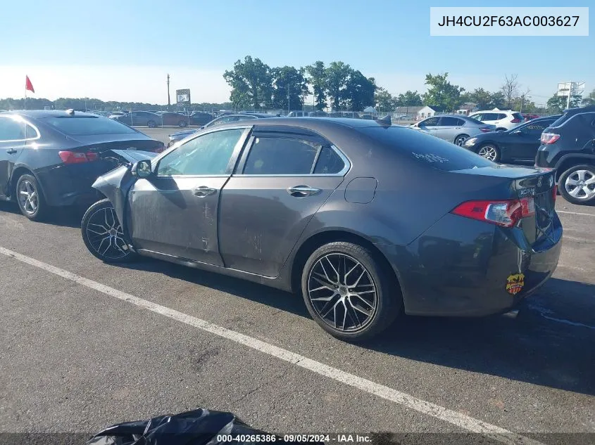 2010 Acura Tsx VIN: JH4CU2F63AC003627 Lot: 40265386