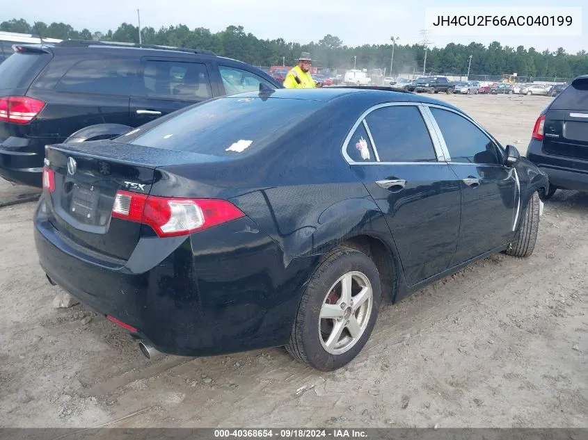 2010 Acura Tsx 2.4 VIN: JH4CU2F66AC040199 Lot: 40368654