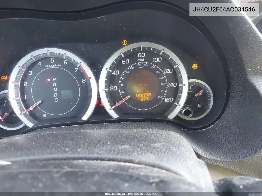 JH4CU2F64AC034546 2010 Acura Tsx 2.4