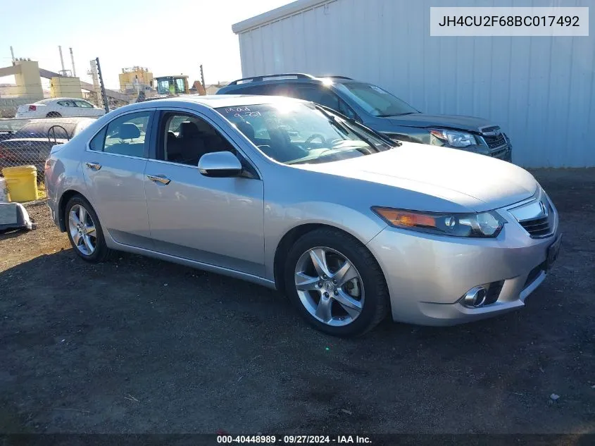 2011 Acura Tsx 2.4 VIN: JH4CU2F68BC017492 Lot: 40448989