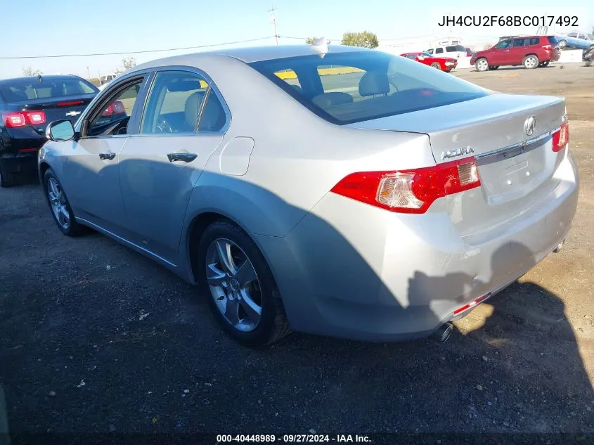 2011 Acura Tsx 2.4 VIN: JH4CU2F68BC017492 Lot: 40448989