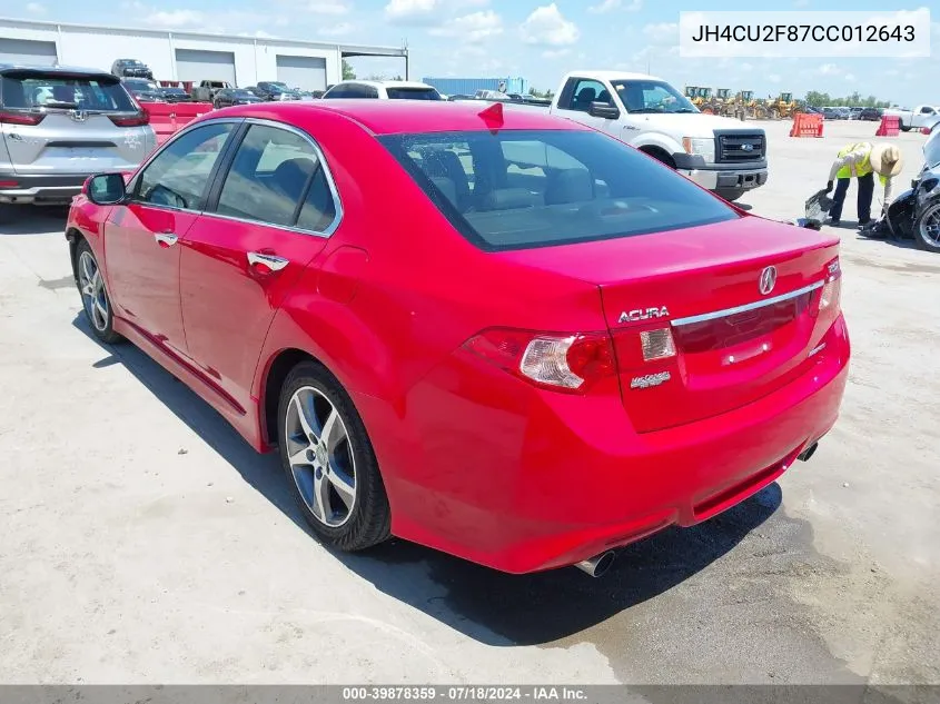 JH4CU2F87CC012643 2012 Acura Tsx 2.4