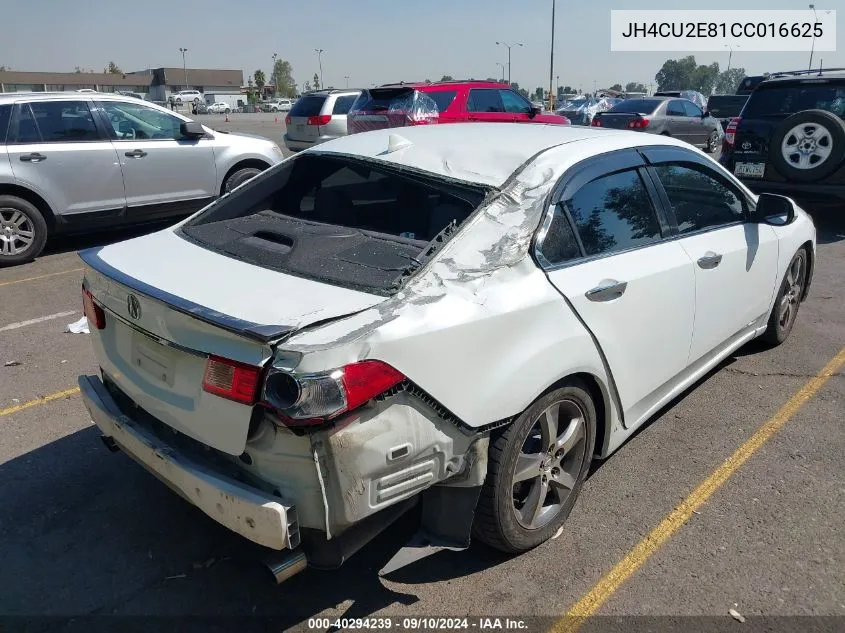 2012 Acura Tsx 2.4 VIN: JH4CU2E81CC016625 Lot: 40294239