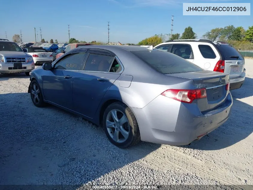 2012 Acura Tsx 2.4 VIN: JH4CU2F46CC012906 Lot: 40388477