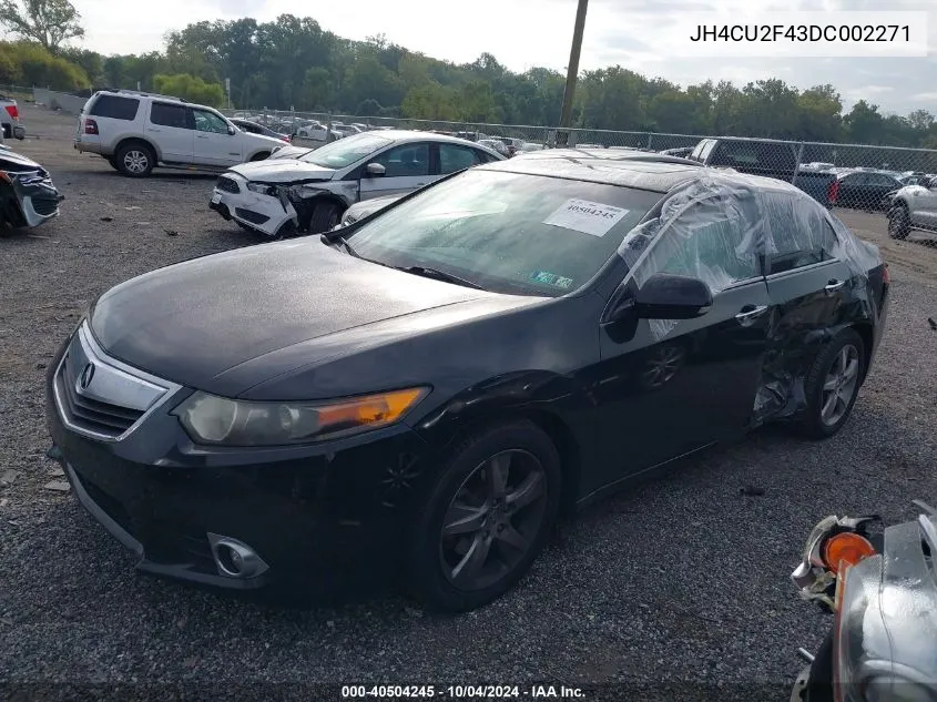 2013 Acura Tsx 2.4 VIN: JH4CU2F43DC002271 Lot: 40504245