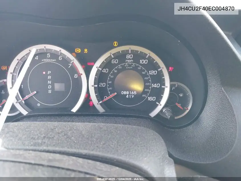 JH4CU2F40EC004870 2014 Acura Tsx 2.4