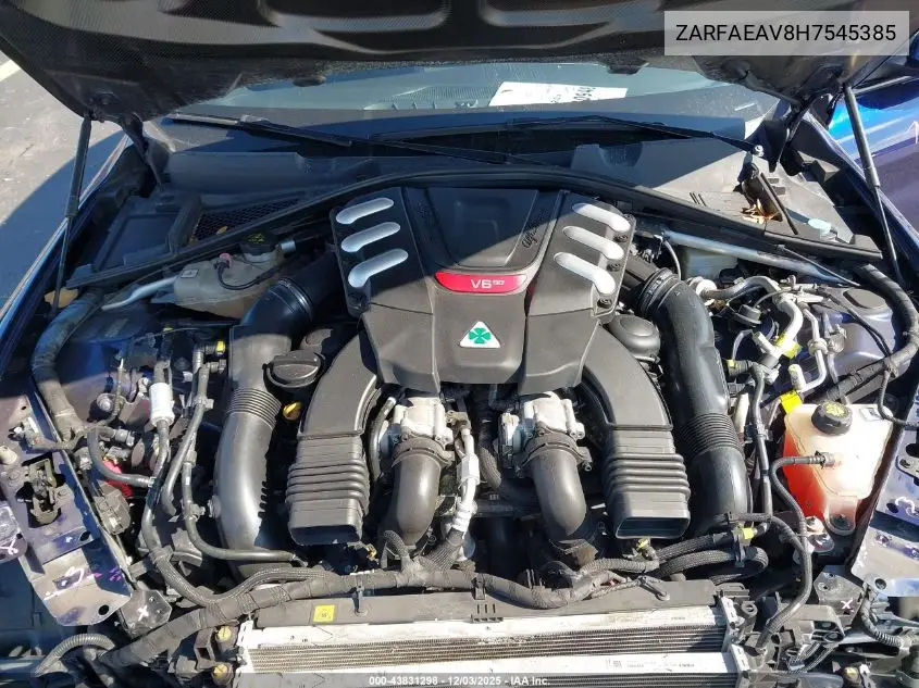 ZARFAEAV8H7545385 2017 Alfa Romeo Giulia Quadrifoglio Rwd