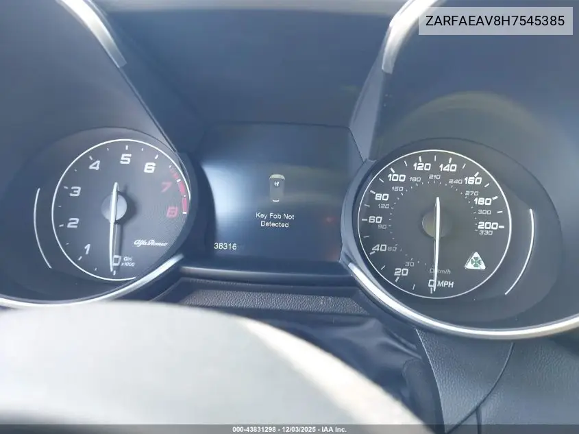 ZARFAEAV8H7545385 2017 Alfa Romeo Giulia Quadrifoglio Rwd