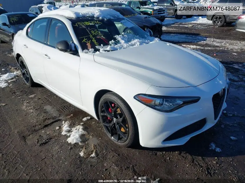ZARFANBNXM7648087 2021 Alfa Romeo Giulia Ti Awd