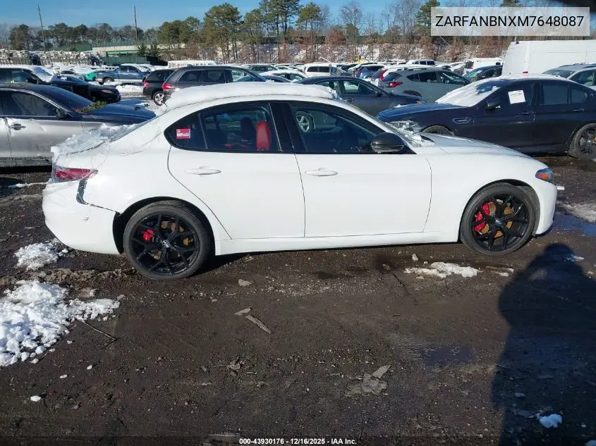 ZARFANBNXM7648087 2021 Alfa Romeo Giulia Ti Awd