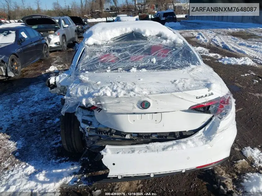 ZARFANBNXM7648087 2021 Alfa Romeo Giulia Ti Awd