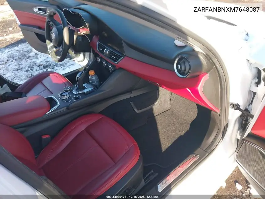 ZARFANBNXM7648087 2021 Alfa Romeo Giulia Ti Awd