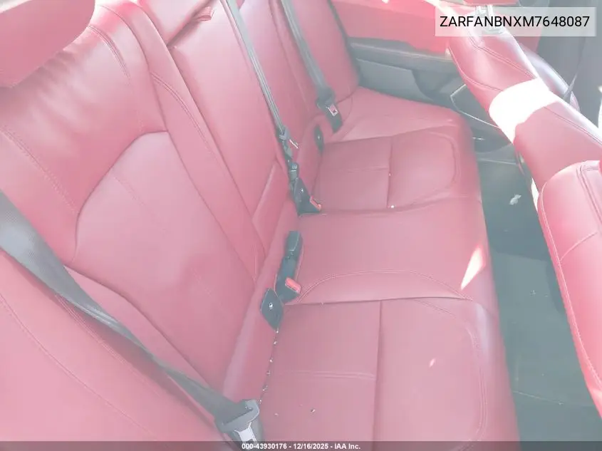 ZARFANBNXM7648087 2021 Alfa Romeo Giulia Ti Awd