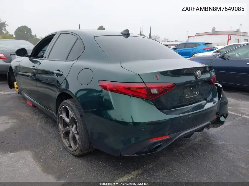 ZARFAMBN8M7649085 2021 Alfa Romeo Giulia Ti Sport Rwd