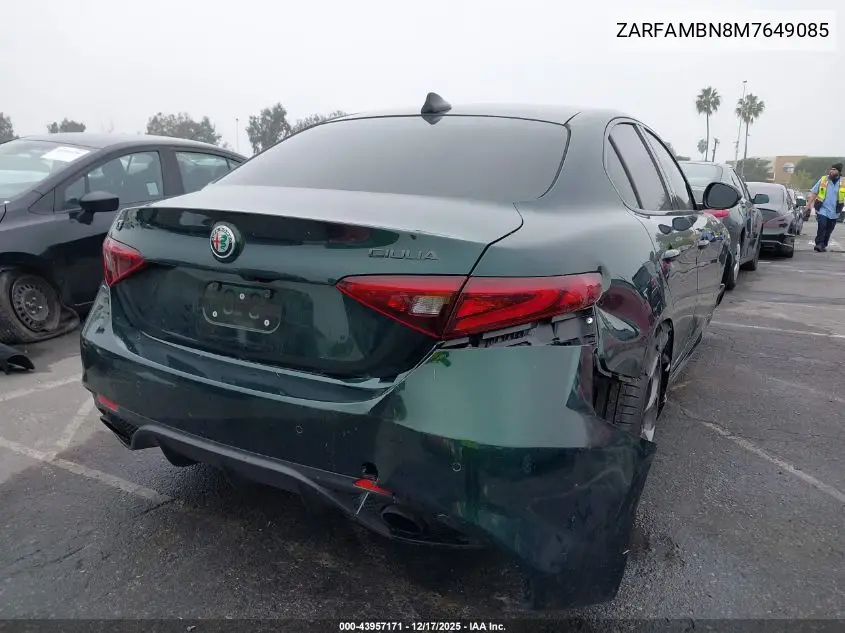 ZARFAMBN8M7649085 2021 Alfa Romeo Giulia Ti Sport Rwd