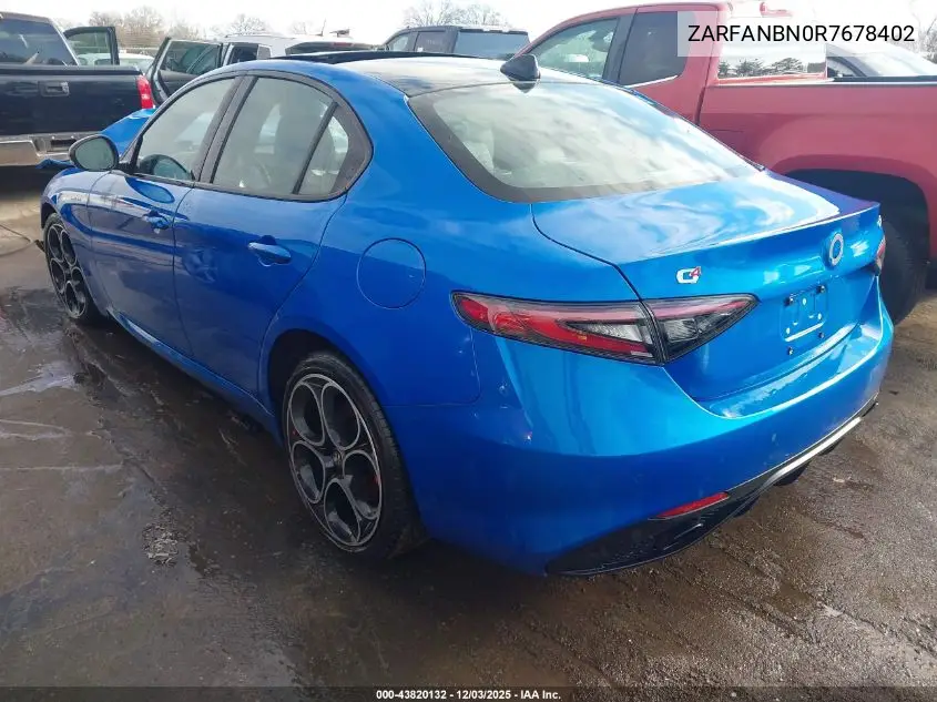 ZARFANBN0R7678402 2024 Alfa Romeo Giulia Veloce Awd