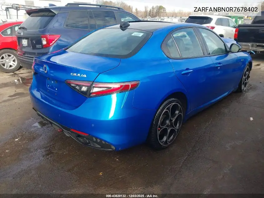 ZARFANBN0R7678402 2024 Alfa Romeo Giulia Veloce Awd