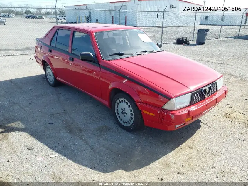 1988 Alfa Romeo Milano Green VIN: ZARDA1242J1051506 Lot: 44174763