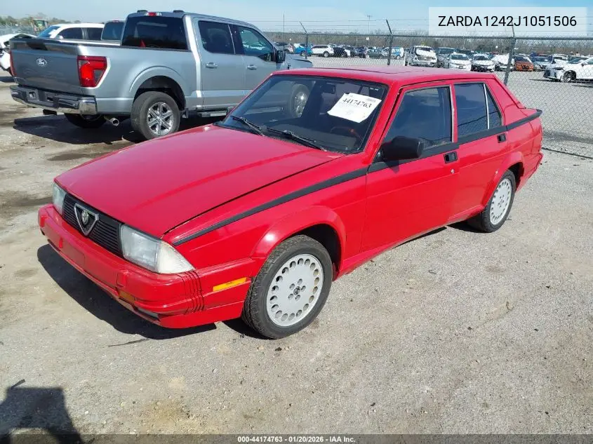 1988 Alfa Romeo Milano Green VIN: ZARDA1242J1051506 Lot: 44174763
