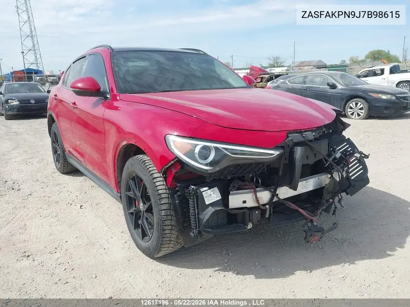 2018 Alfa Romeo Stelvio VIN: ZASFAKPN9J7B98615 Lot: 12617196