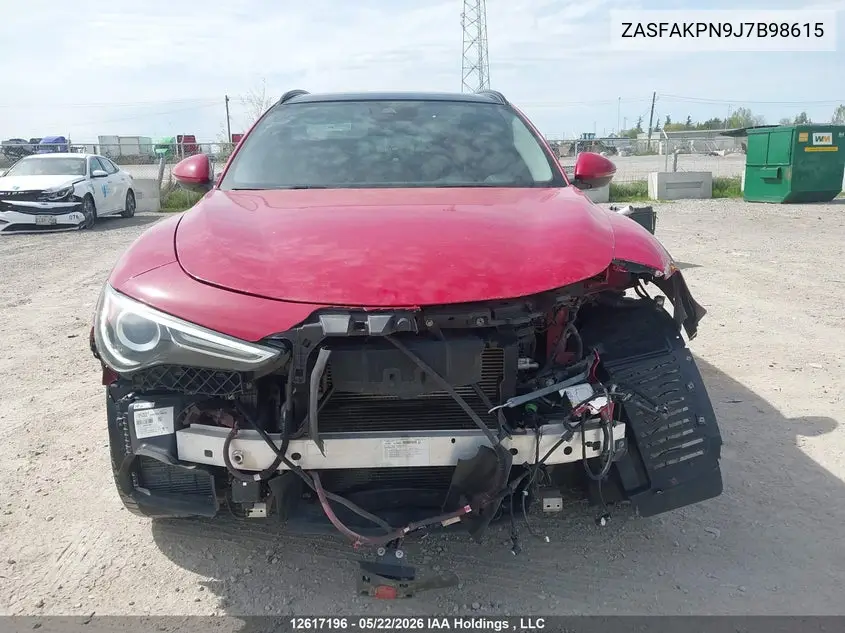 2018 Alfa Romeo Stelvio VIN: ZASFAKPN9J7B98615 Lot: 12617196